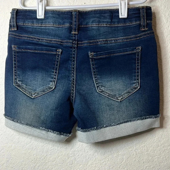 Hippie Girl NWT Girl Regular Rise Midi Length Denim Shorts Dark Wash various Sz - Picture 6 of 7